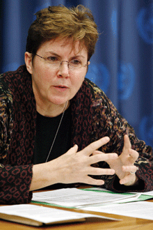 “A peace-keeper and she is a woman” Interview with Jane Holl Lute Assistant Secretary-General and Officer-in-Charge of the Department of Field Support, a new department created to work with the Department of Peace-keeping Operations (DPKO).