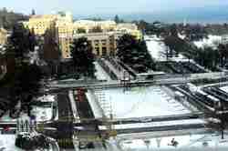 SNOW OVER THE PALAIS DES NATIONS